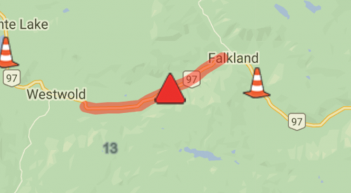 UPDATE: Hwy 97 opened after vehicle incident near Falkland