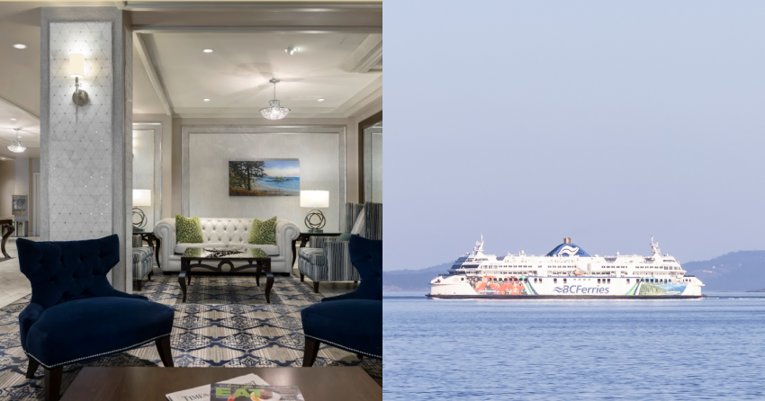 <who>Photo credit: Left; Chateau Victoria Hotel & Suites, Right; Canva/BCFerries