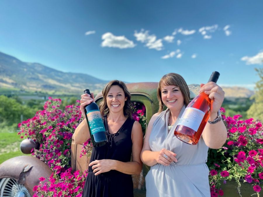 </who>Gina Fernandes Harfman, left, is the owner and winemaker, and Sheila Whittaker is the general manager at Nostalgia Wines in Oliver.