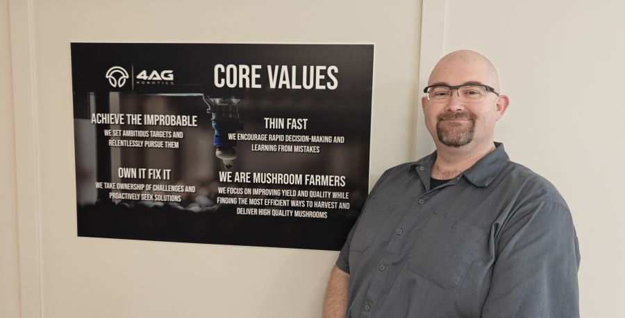 <who>Photo credits: 4AG Robotics</who>Steven DeBoer is the vice-president of finance and business operations at Salmon Arm-based 4AG Robotics.