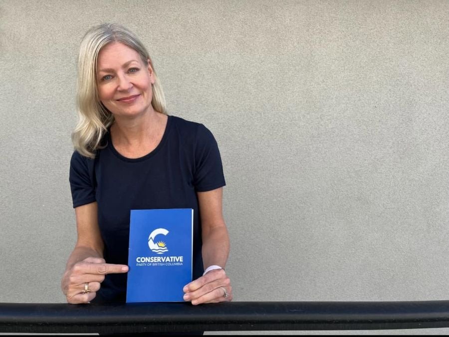 <who>Photo Credit: Tara Armstrong MLA for Kelowna-Lake Country-Coldstream/Facebook</who>Tara Armstrong campaigned as a member of the Conservative Party of BC and won her seat in Kelowna–Lake Country–Coldstream under that banner.
