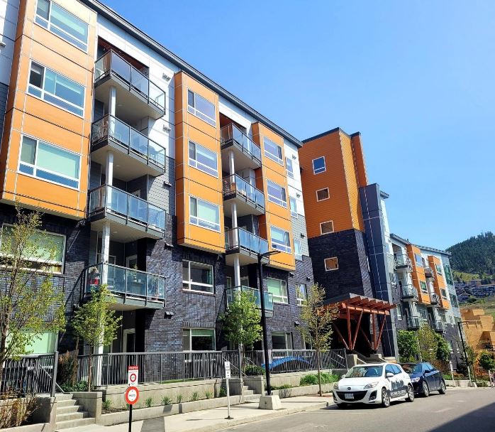 </who> A two-bedroom, two-bathroom, 883-square-foot condominium on the third floor of this Glenmore Central complex is listed for sale for $469,900, a little less than the $471,800 benchmark selling price of a typical condo in the city in March.