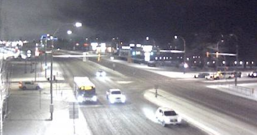 <who> Photo credit: DriveBC </who> Hwy 97 in Kelowna just after 6 am this morning.