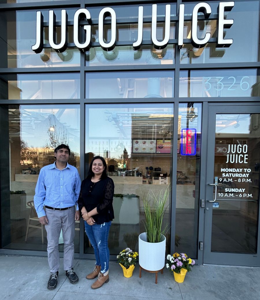 <who>Photo Credit: Contributed</who>Jugo Juice -- Amrit and Pushpinder Dhoot