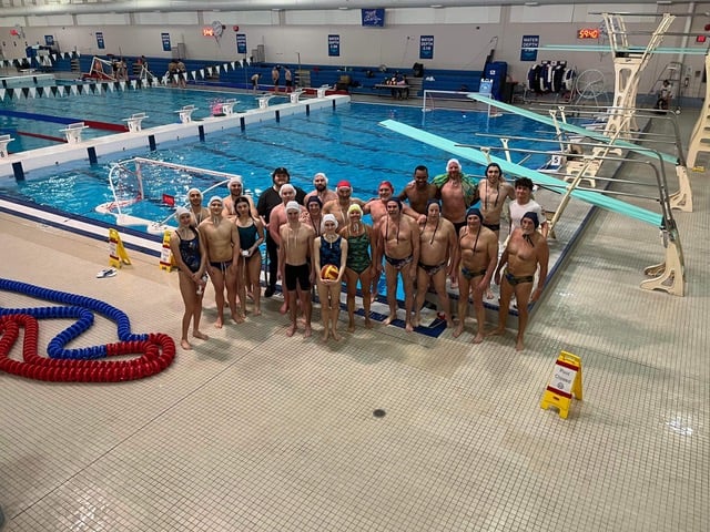 <who>Photo Credit: Contributed</who>Kelowna Water Polo Club and Calgary Masters teams.