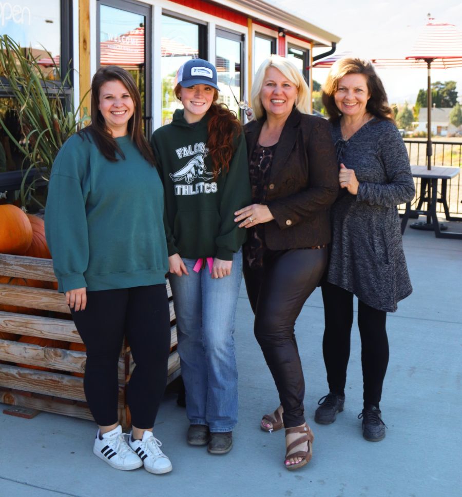 <who>Photo Credit: Contributed</who>(L to R) Kendra Kraft (manager), Amely Wolf, Shari Matvieshen (owner) and Rhonda Maclean.