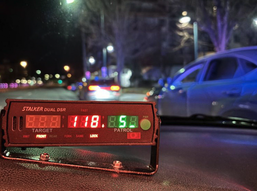 <who> Photo credit: Port Moody Police Department </who> An officer clocked the drivers travelling at 118 kilometres an hour on St. Johns Street on March 31.