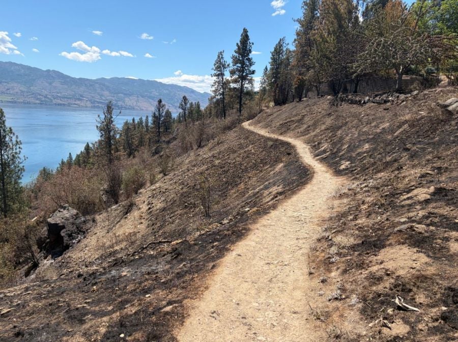 </who>Both sides of the popular Sunnyside Trail were scorched.