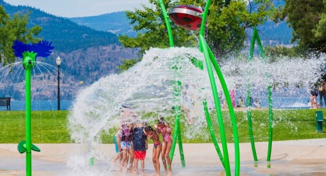 <who>Photo credit: City of Kelowna</who>City Park Waterpark is a prime place to cool off.