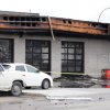 <span style="font-weight:bold;">UPDATE:</span> Crews clear the scene of auto shop fire