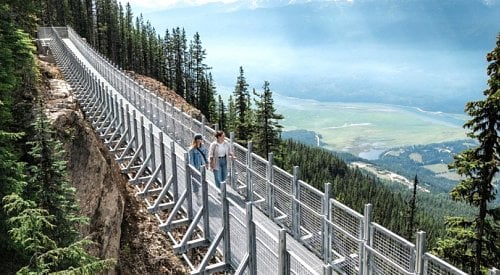 Sky-high suspension bridge and cantilevered viewing platform: Revelstoke Skywalk attraction is now open