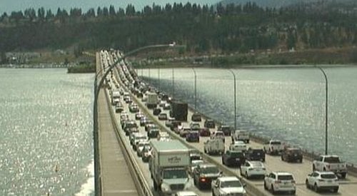 Crash has traffic backed up significantly on both sides of the Bennett Bridge